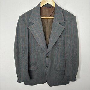 Vintage 70s Laurentien Men 40 Check Sports Coat Blazer Hipster WKRP Herb